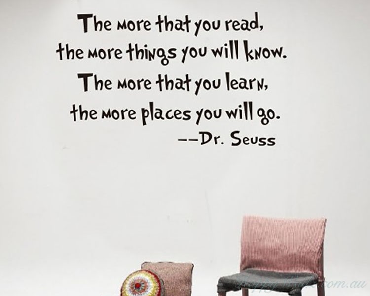 Read and Learn -- Dr. Seuss Motivational Quotes